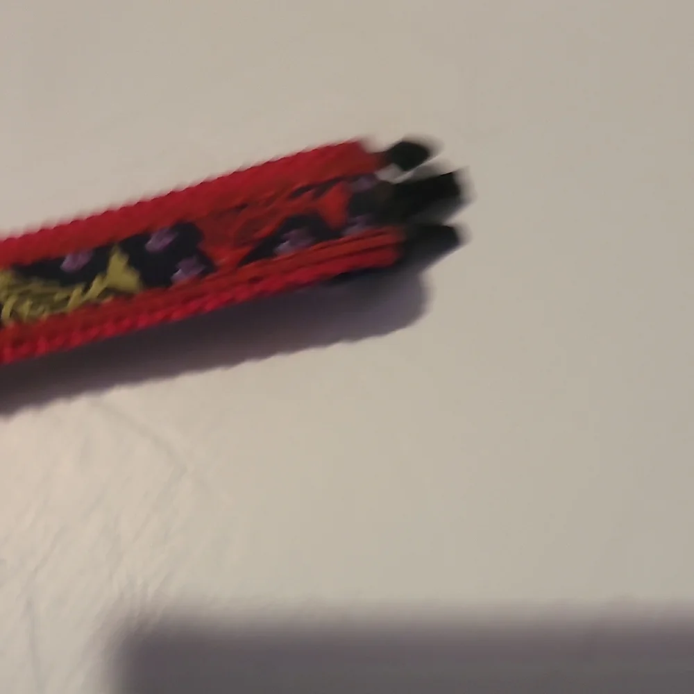Red Patterned Cat Collar with Bell